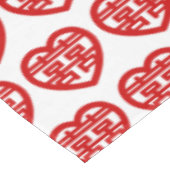 ダブルハピネス囍双中国の西ハンジハート テーブルクロス (アングル)