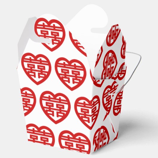 ダブルハピネス囍双中国の西ハンジハート フェイバーボックス (オープン)