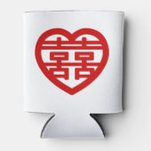 ダブルハピネス囍双中国の西ハンジハート 缶クーラー (正面)