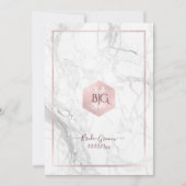 ダブルハピネス大理石フェイクバラ金ゴールド中国の, 招待状 (正面)