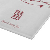 ダブルハピネス提灯ガラス切り板 カッティングボード (角)