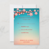 ダブルハピネス新中国の暁結婚の 出欠カード (裏面)