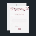 ダブルハピネス結婚ランタンアドバイスカード アドバイスカード<br><div class="desc">シンプルエレガントと二重モダン幸福ランタンのアドバイスと願い結婚のカード</div>