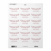 ダブルハピネス結婚ランタン住所 シール (フルシート)