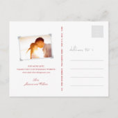 ダブルハピネス赤い提灯アジア日付を保存 ポストカード (裏面)