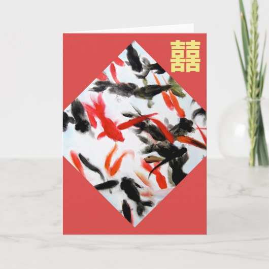 ダブルハピネス金魚 カード (正面)