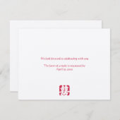 ダブルハピネス ウェディング 封入 返信カード 招待状 (正面/裏面)