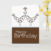 ダブルハピネス – ハッピーバースデー カード (黄色い花)