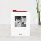 ダブルハピネス 赤い中華結婚式 フォトコラージュ サンキューカード (裏面)