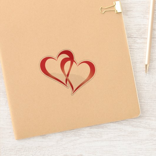 ダブルハートシール シール (ノートブック)