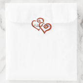 ダブルハートシール ラウンドシール (バッグ)