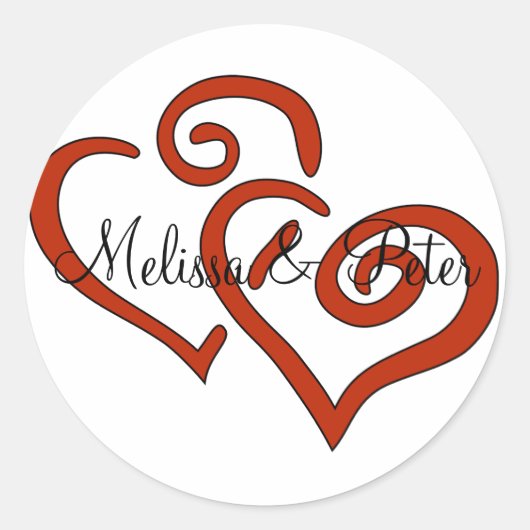 ダブルハートシール ラウンドシール (正面)