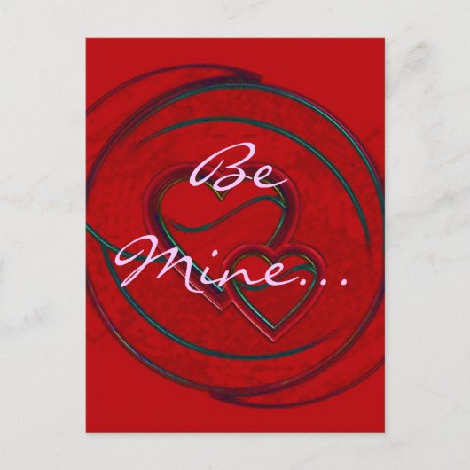 ダブルハートビーマイノポストカード ポストカード (正面)