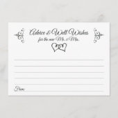 ダブルハート結婚のアドバイスとウェルウィッシュ・カード アドバイスカード (正面)