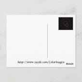 ダブルハート（黒） ポストカード (裏面)