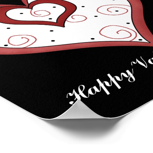 ダブルハートD1 – カスタマイズ可能なラブサイン/ポスター ポスター (角)