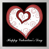 ダブルハートD1 – カスタマイズ可能なラブサイン/ポスター ポスター (正面)