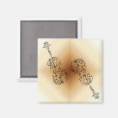 ダブルバイオリンのスクランブル マグネット (正面/裏面)