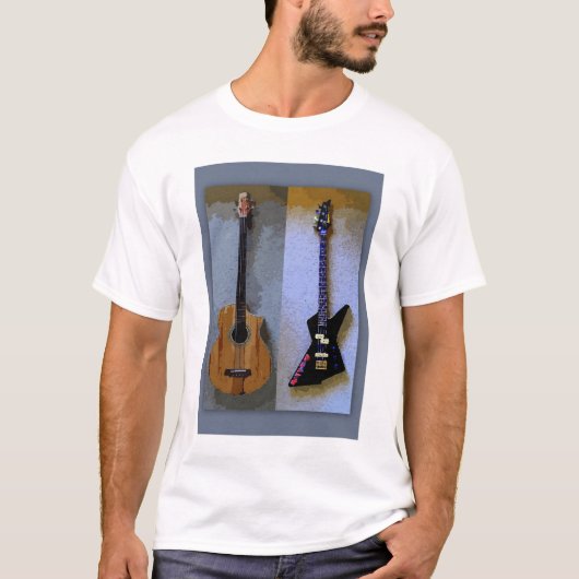 ダブルバスギター Tシャツ (正面)