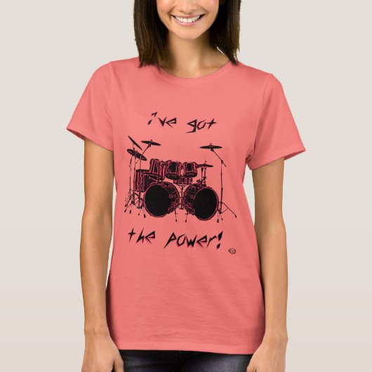 ダブルバスドラムパワー Tシャツ (正面)