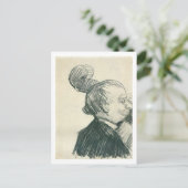 ダブルバスプレイヤー(F1244cv)ファンゴッホファインアート ポストカード (スタンド正面)