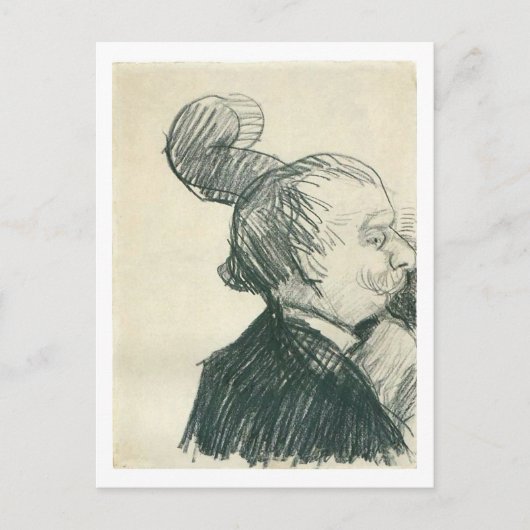 ダブルバスプレイヤー(F1244cv)ファンゴッホファインアート ポストカード (正面)