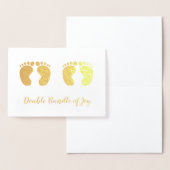 ダブルバンドルオブジョイツインズ新生児金ゴールド 箔カード (ディスプレー)