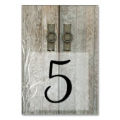 ダブルバーンドアカントリーウェディングテーブル番号 テーブルナンバー (裏面)