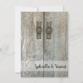 ダブルバーンドアカントリーウェディングフラットノート ノートカード (正面)