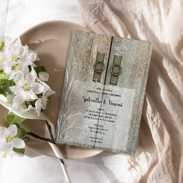 ダブルバーンドアズカントリーウェディングリハーサルディナー 招待状