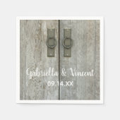 ダブルバーンドアズカントリーウェディング スタンダードカクテルナプキン (正面)