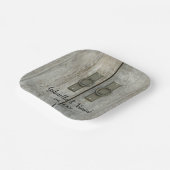 ダブルバーンドアズカントリーウェディング ペーパープレート (傾斜あり)