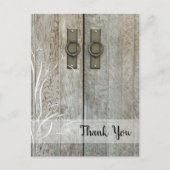 ダブルバーンドアーズカントリーウェディングサンキュー ポストカード (正面)