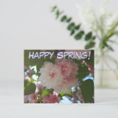 ダブルパルーミングさくらんぼツリーI春フローラ ポストカード (スタンド正面)