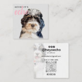 ダブルパーソナライズされたフォトスキャン可能なQRコード スクエア名刺 (正面/裏面)