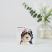 ダブルパーソナライズされたフォトスキャン可能なQRコード スクエア名刺 (スタンド正面)