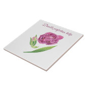 ダブルパーフェクトのチューリップ植物水色 タイル (側面)