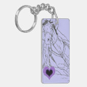 ダブルパープルハートバレルレーサー キーホルダー (正面左)