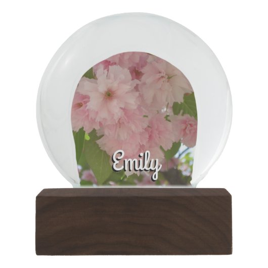 ダブルパームさくらんぼツリーII春フローラ スノーグローブ (正面)