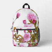 ダブルピンクさくらんぼ花咲き歓迎春 プリントバックパック (正面)