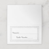 ダブルフェイクシルバーグリッタートリム – エスコートカード プレイスカード (外部開封)