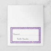 ダブルフェイクパープルグリッタートリム – エスコートカード プレイスカード (外部開封)