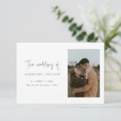 ダブルフォトシンプル結婚式招待状 招待状 (スタンド正面)