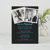 ダブルフォトニュー結婚したリュウズ披露宴招待状 招待状 (スタンド正面)