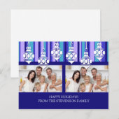 ダブルフォトハッピーホリデーズクリスマスはがき シーズンポストカード (正面/裏面)