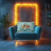 ダブルフォトピローとかわいい海パターン クッション