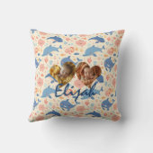 ダブルフォトピローハートフレームかわいい海 クッション (裏面)