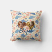 ダブルフォトピローハートフレームかわいい海 クッション (正面)