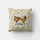 ダブルフォトピローハートフレームとかわいい天気 クッション (正面)