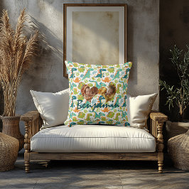 ダブルフォトピローハート&かわいい恐竜 クッション